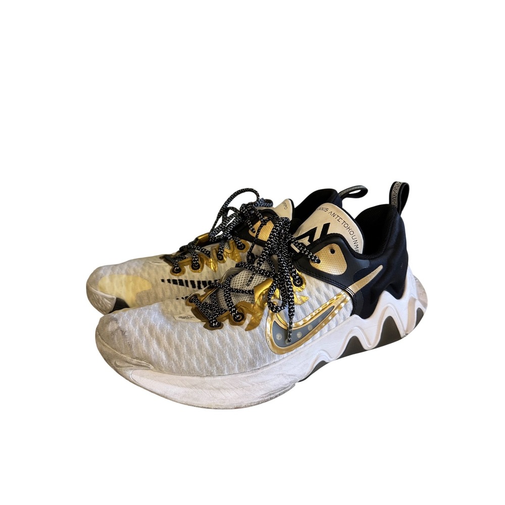 Nike Giannis Immortality Basketball Shoes White Gold Black CZ4099-101 Mens